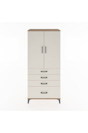 Hyperion Dolap 3 Raflı 4 Çekmeceli 2 Kapaklı 88x44x195 Çam-Aytaşı