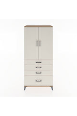 Hyperion Dolap 3 Raflı 4 Çekmeceli 2 Kapaklı 88x44x195