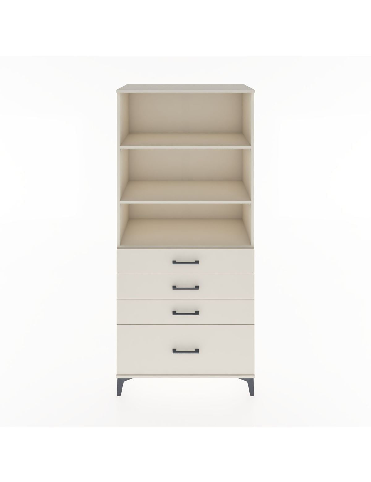 Hyperion Dolap 3 Raflı 4 Çekmeceli 88x44x195 Aytaşı-Aytaşı