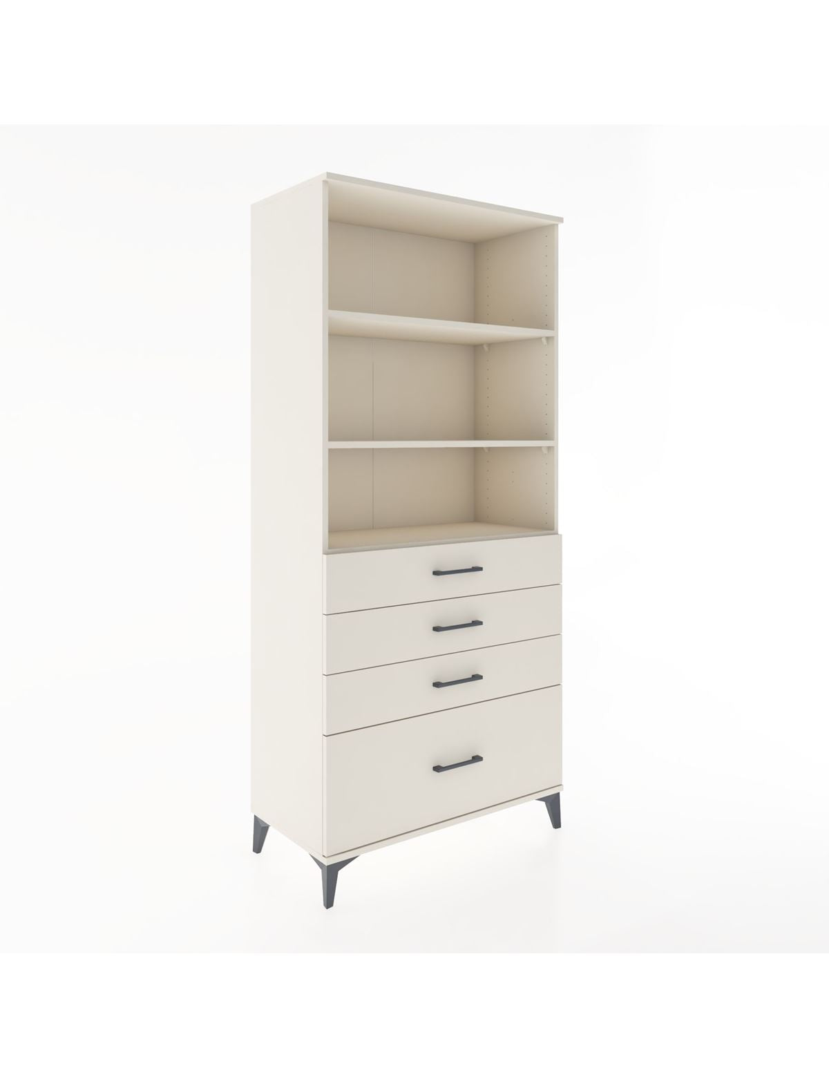 Hyperion Dolap 3 Raflı 4 Çekmeceli 88x44x195 Aytaşı-Aytaşı