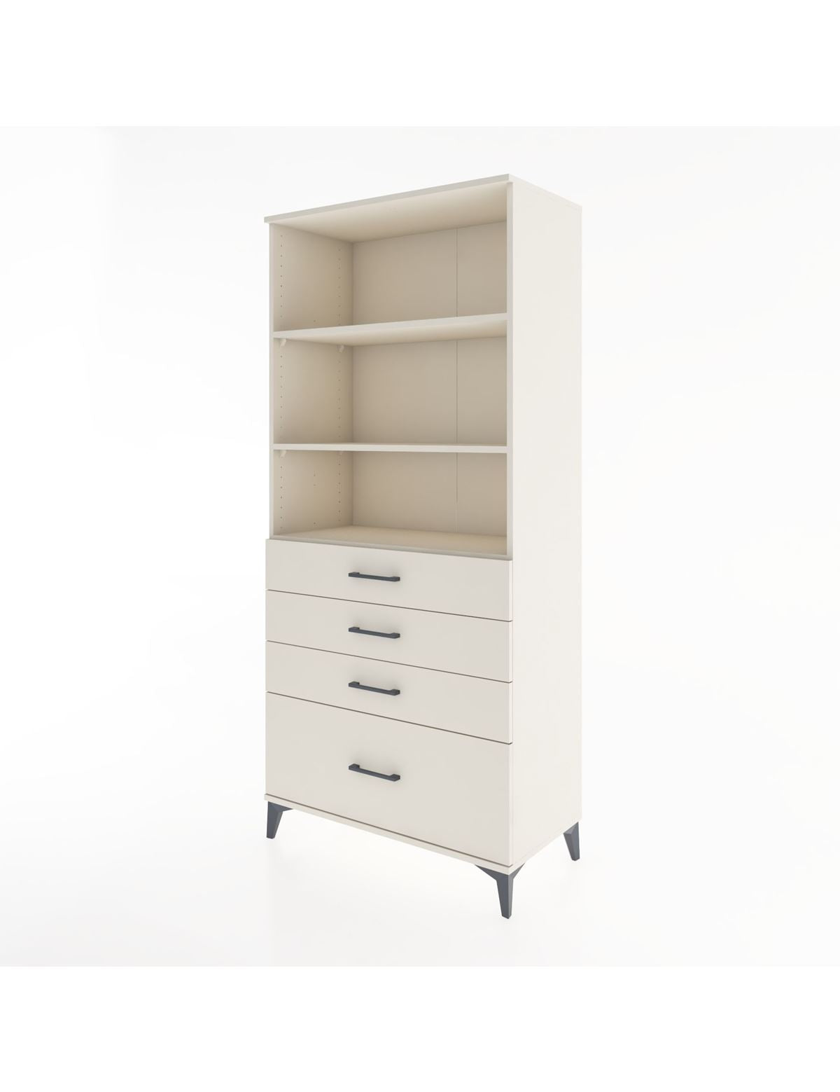 Hyperion Dolap 3 Raflı 4 Çekmeceli 88x44x195 - S60M055V1B