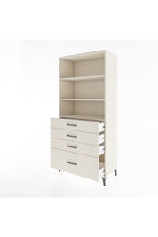 Hyperion Dolap 3 Raflı 4 Çekmeceli 88x44x195 Aytaşı-Aytaşı