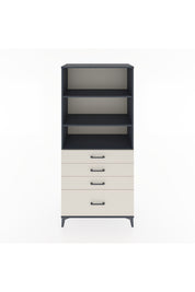 Hyperion Dolap 3 Raflı 4 Çekmeceli 88x44x195 Antrasit-Aytaşı