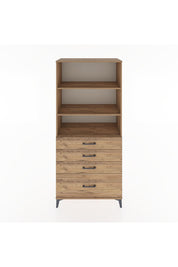 Hyperion Dolap 3 Raflı 4 Çekmeceli 88x44x195 Çam-Çam