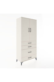 Hyperion Dolap Tek Raflı 4 Çekmeceli Tek Askılı 88x44x195 Aytaşı-Aytaşı