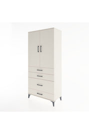 Hyperion Dolap Tek Raflı 4 Çekmeceli Tek Askılı 88x44x195 Aytaşı-Aytaşı