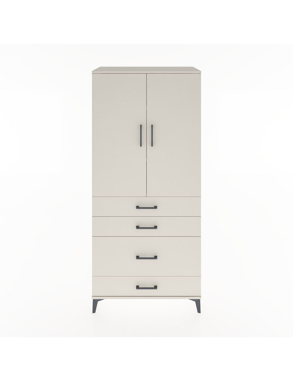 Hyperion Dolap 3 Raflı 4 Çekmeceli 2 Kapaklı 88x44x195 Aytaşı-Aytaşı