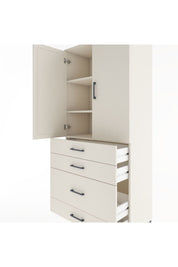 Hyperion Dolap 3 Raflı 4 Çekmeceli 2 Kapaklı 88x44x195 Aytaşı-Aytaşı