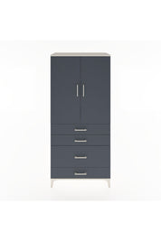 Hyperion Dolap 3 Raflı 4 Çekmeceli 2 Kapaklı 88x44x195 Aytaşı-Antrasit