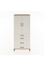 Hyperion Dolap 3 Raflı 4 Çekmeceli 2 Kapaklı 88x44x195 Çam-Aytaşı