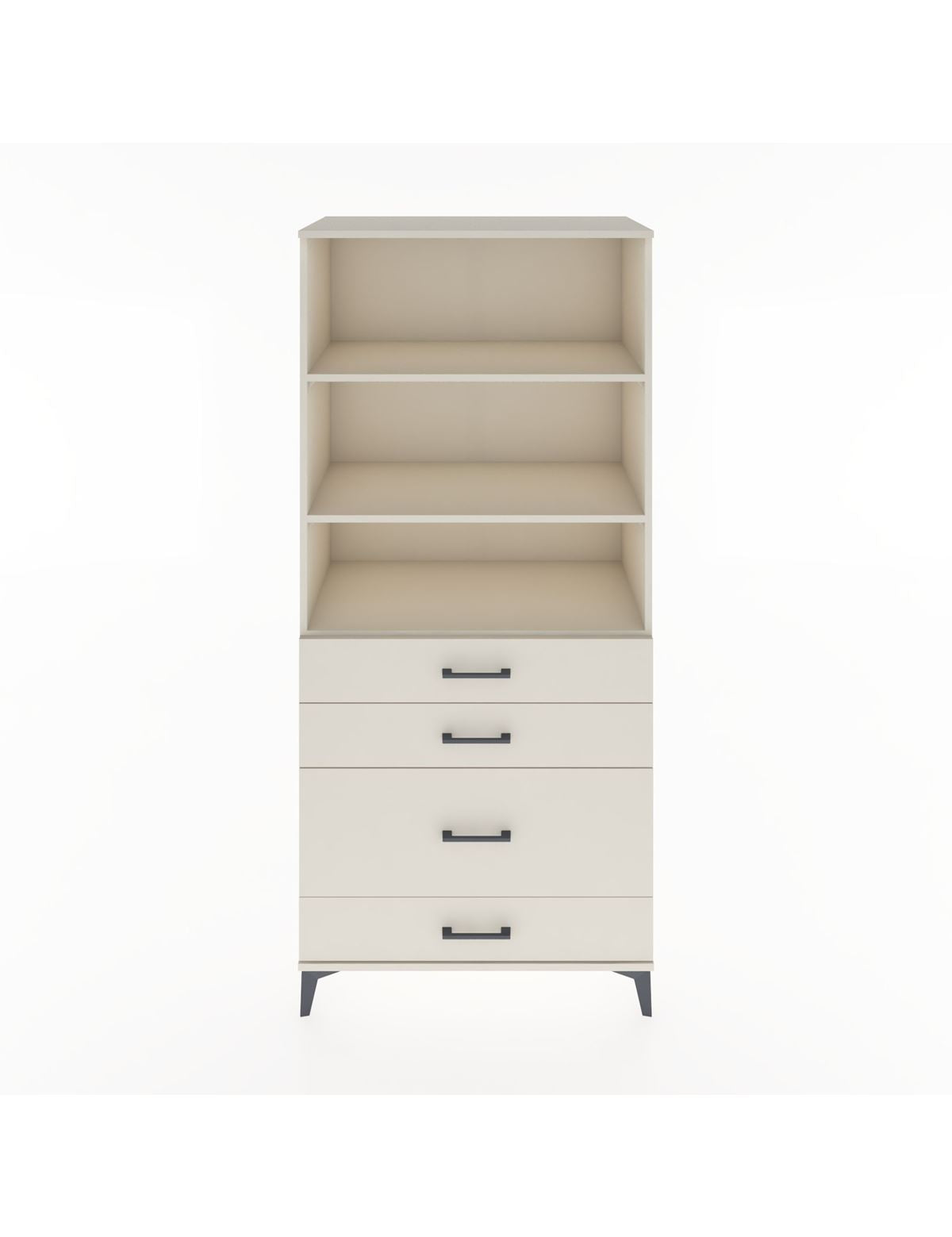 Hyperion Dolap 3 Raflı 4 Çekmeceli 88x44x195 Aytaşı-Aytaşı