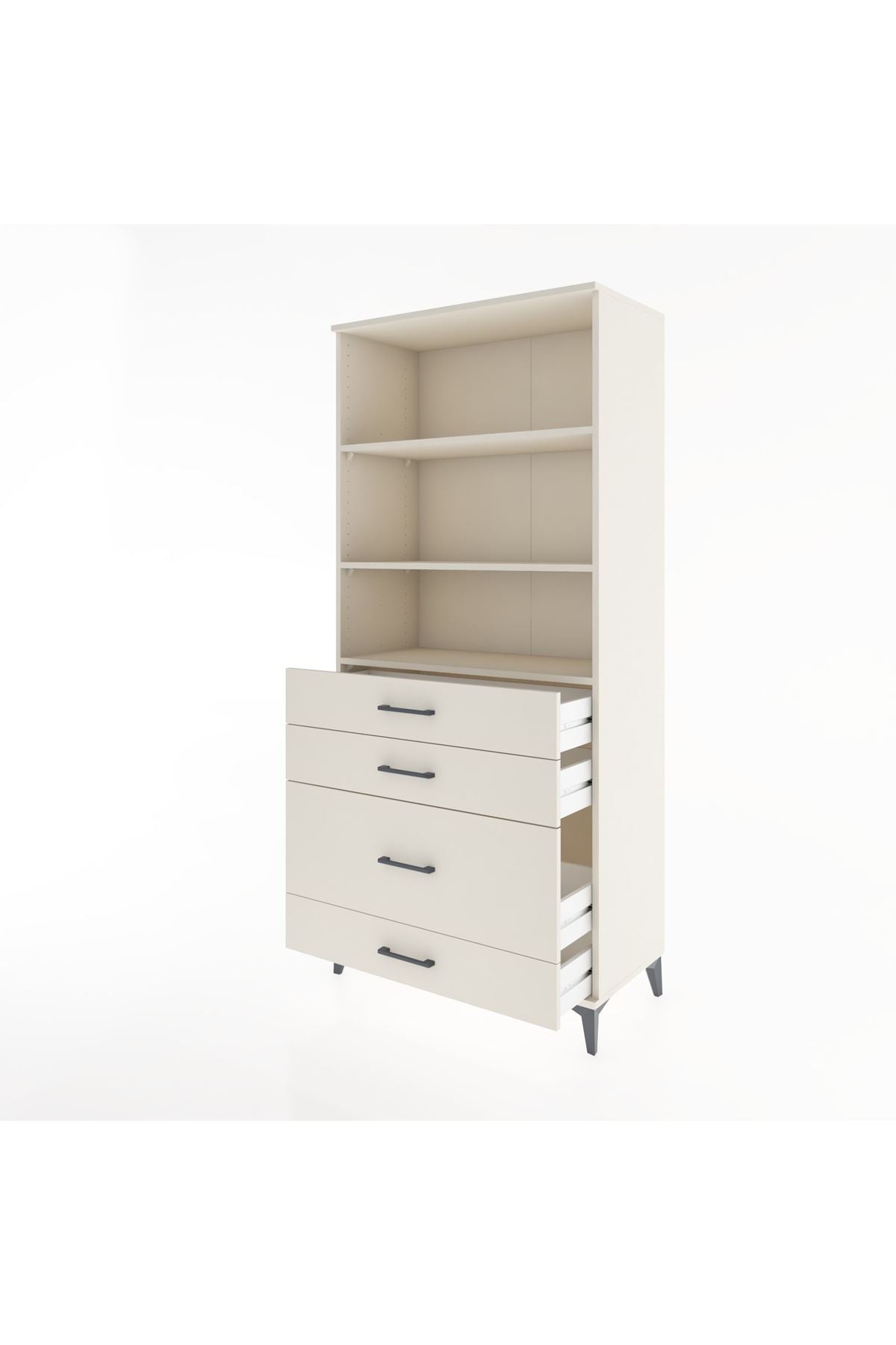 Hyperion Dolap 3 Raflı 4 Çekmeceli 88x44x195 Aytaşı-Aytaşı