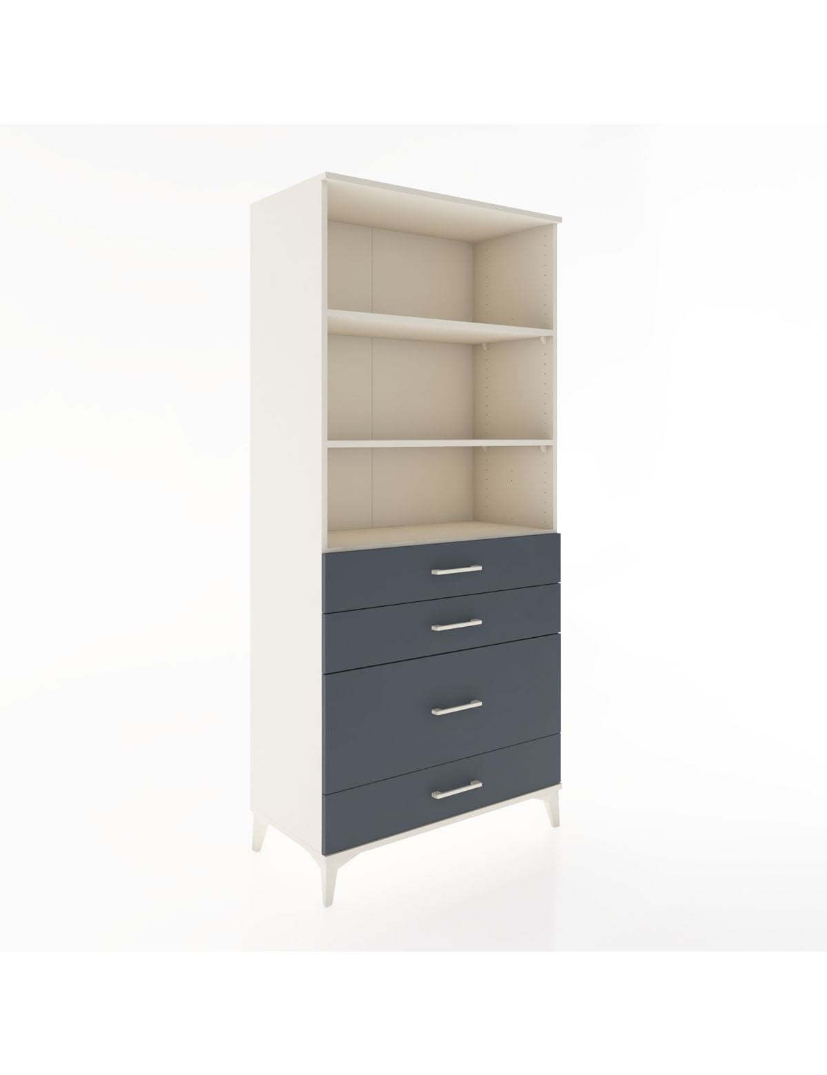 Hyperion Dolap 3 Raflı 4 Çekmeceli 88x44x195 Aytaşı-Antrasit