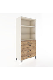 Hyperion Dolap 3 Raflı 4 Çekmeceli 88x44x195 Aytaşı-Çam