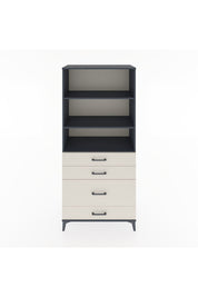Hyperion Dolap 3 Raflı 4 Çekmeceli 88x44x195 Antrasit-Aytaşı