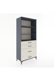Hyperion Dolap 3 Raflı 4 Çekmeceli 88x44x195 Antrasit-Aytaşı