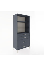 Hyperion Dolap 3 Raflı 4 Çekmeceli 88x44x195 Antrasit-Antrasit