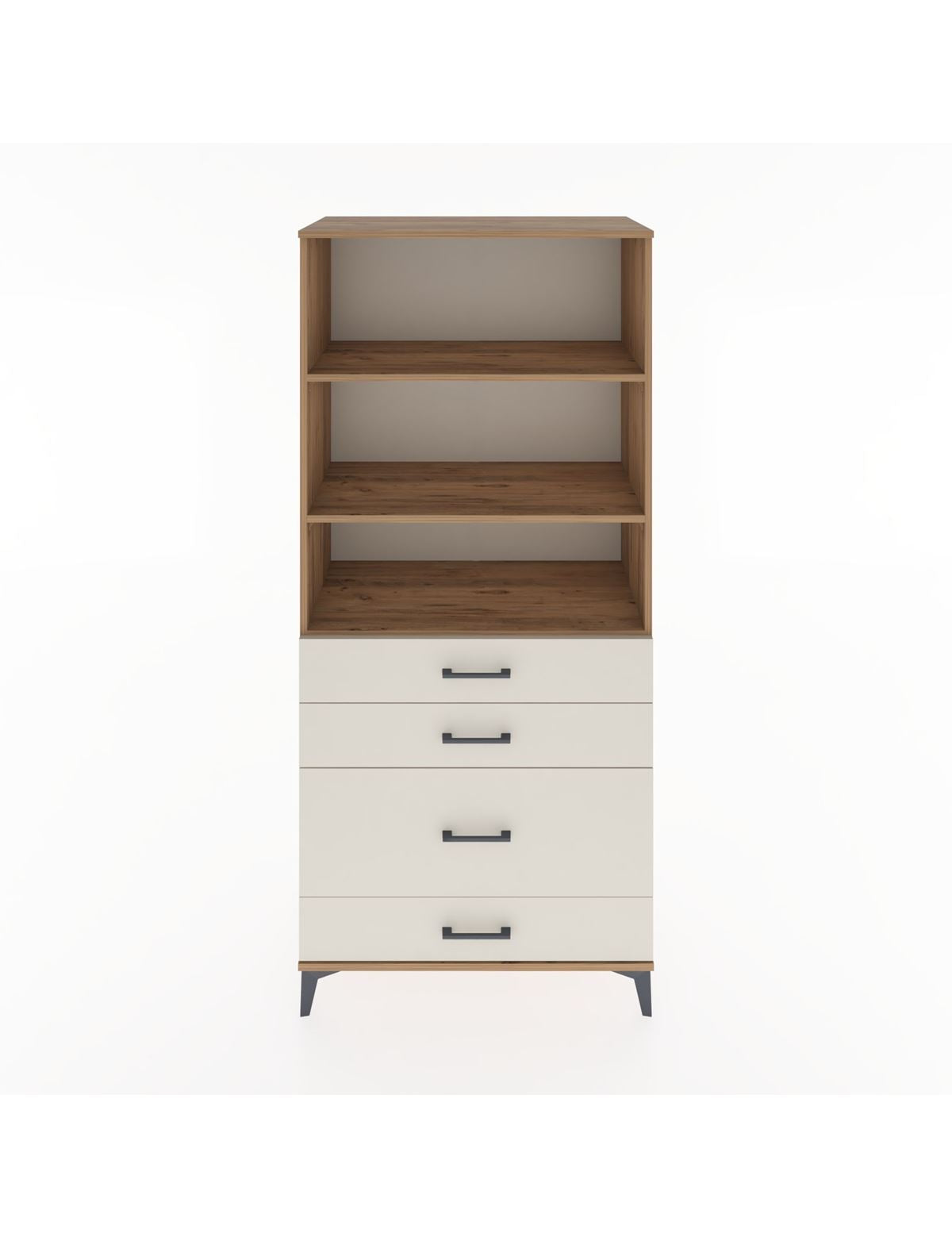 Hyperion Dolap 3 Raflı 4 Çekmeceli 88x44x195 Çam-Aytaşı