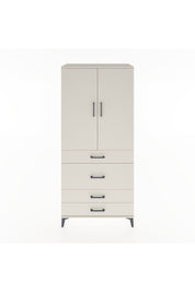 Hyperion Dolap Tek Raflı 4 Çekmeceli Tek Askılı 88x44x195 Aytaşı-Aytaşı