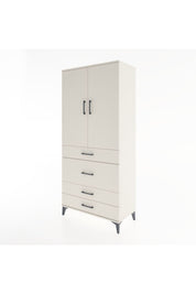 Hyperion Dolap Tek Raflı 4 Çekmeceli Tek Askılı 88x44x195 Aytaşı-Aytaşı