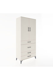 Hyperion Dolap Tek Raflı 4 Çekmeceli Tek Askılı 88x44x195 Aytaşı-Aytaşı