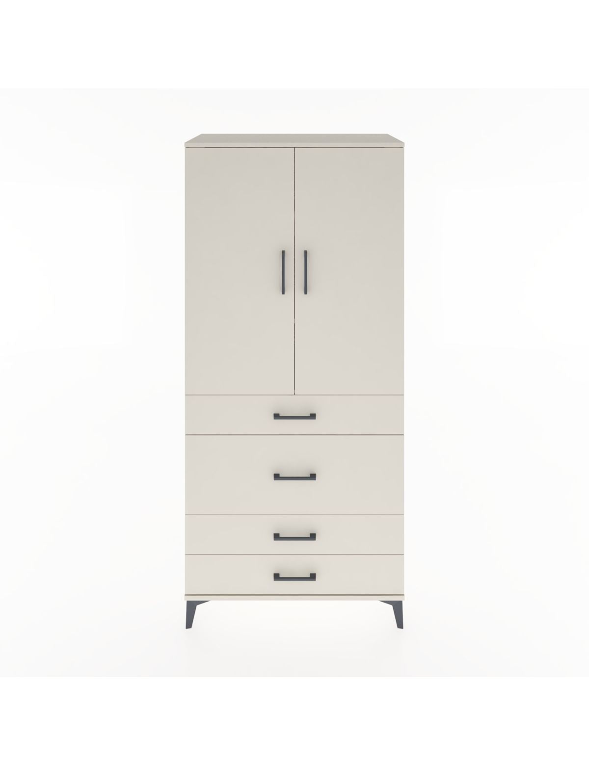 Hyperion Dolap 3 Raflı 4 Çekmeceli 2 Kapaklı 88x44x195 Aytaşı-Aytaşı