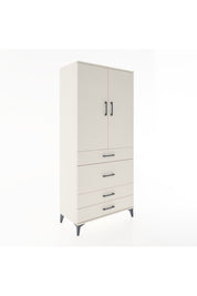 Hyperion Dolap 3 Raflı 4 Çekmeceli 2 Kapaklı 88x44x195 Aytaşı-Aytaşı