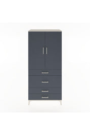 Hyperion Dolap 3 Raflı 4 Çekmeceli 2 Kapaklı 88x44x195 Aytaşı-Antrasit