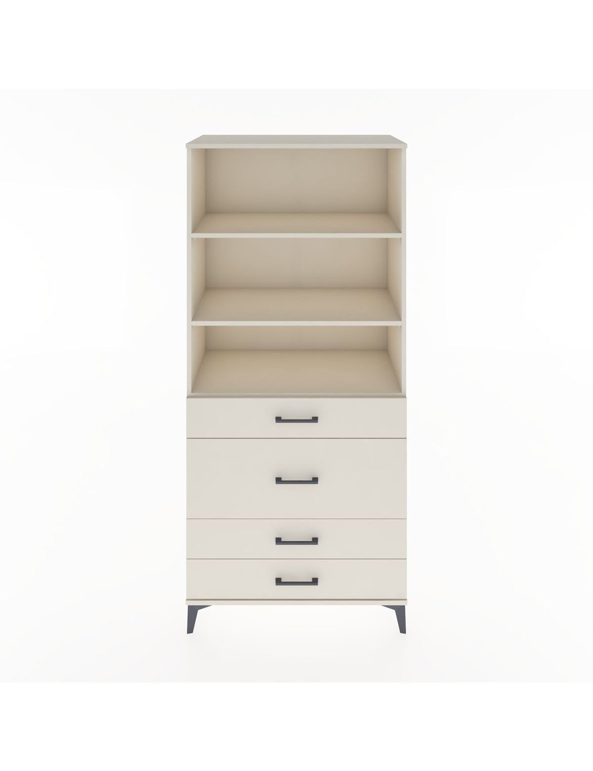 Hyperion Dolap 3 Raflı 4 Çekmeceli 88x44x195 Aytaşı-Aytaşı