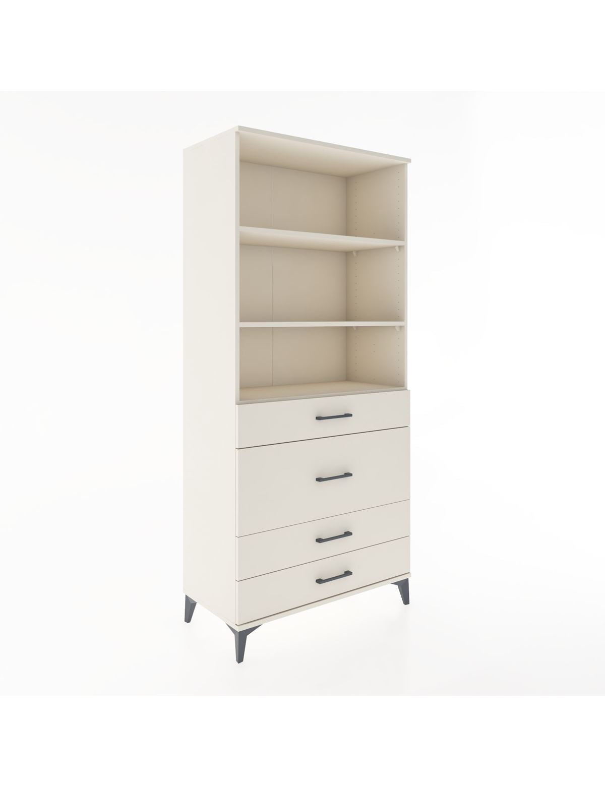 Hyperion Dolap 3 Raflı 4 Çekmeceli 88x44x195 Aytaşı-Aytaşı