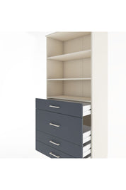 Hyperion Dolap 3 Raflı 4 Çekmeceli 88x44x195 Aytaşı-Antrasit