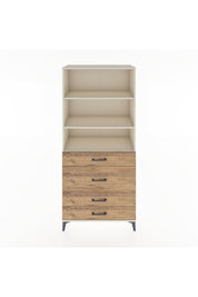 Hyperion Dolap 3 Raflı 4 Çekmeceli 88x44x195 Aytaşı-Çam