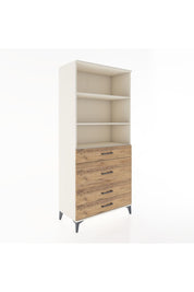 Hyperion Dolap 3 Raflı 4 Çekmeceli 88x44x195 Aytaşı-Çam