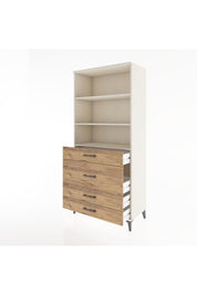 Hyperion Dolap 3 Raflı 4 Çekmeceli 88x44x195 Aytaşı-Çam