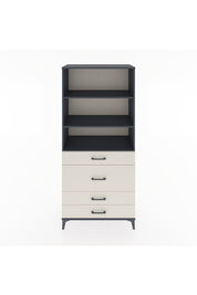 Hyperion Dolap 3 Raflı 4 Çekmeceli 88x44x195 Antrasit-Aytaşı