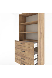 Hyperion Dolap 3 Raflı 4 Çekmeceli 88x44x195 Çam-Çam