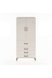 Hyperion Dolap Tek Raflı 4 Çekmeceli Tek Askılı 88x44x195 Aytaşı-Aytaşı