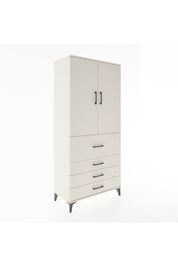 Hyperion Dolap Tek Raflı 4 Çekmeceli Tek Askılı 88x44x195 Aytaşı-Aytaşı