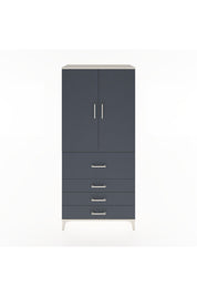 Hyperion Dolap Tek Raflı 4 Çekmeceli Tek Askılı 88x44x195 Aytaşı-Antrasit