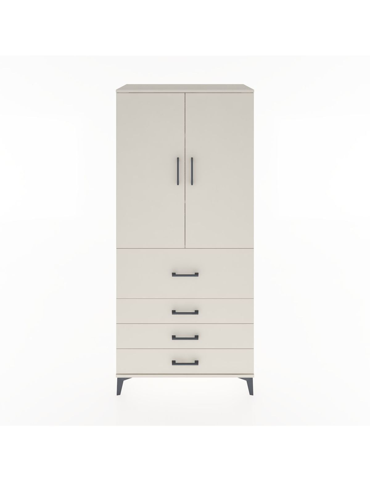 Hyperion Dolap 3 Raflı 4 Çekmeceli 2 Kapaklı 88x44x195 Aytaşı-Aytaşı