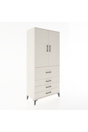 Hyperion Dolap 3 Raflı 4 Çekmeceli 2 Kapaklı 88x44x195 Aytaşı-Aytaşı