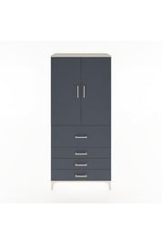 Hyperion Dolap 3 Raflı 4 Çekmeceli 2 Kapaklı 88x44x195 Aytaşı-Antrasit