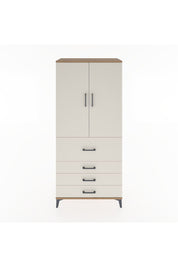 Hyperion Dolap 3 Raflı 4 Çekmeceli 2 Kapaklı 88x44x195 Çam-Aytaşı