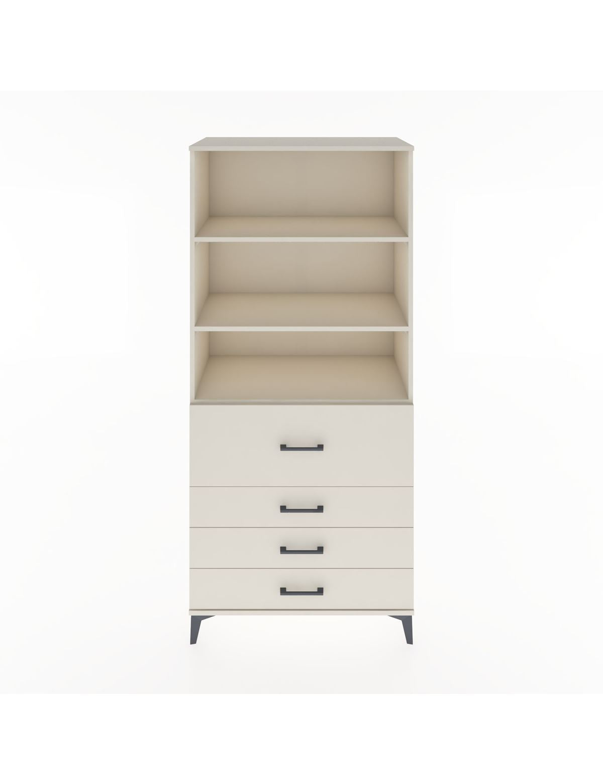 Hyperion Dolap 3 Raflı 4 Çekmeceli 88x44x195 Aytaşı-Aytaşı