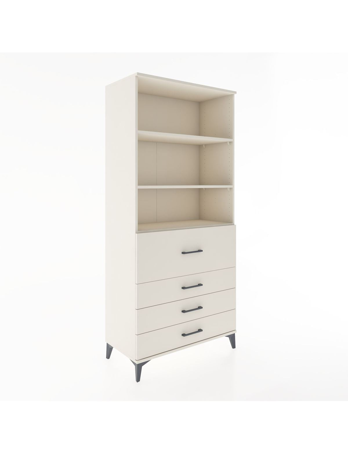 Hyperion Dolap 3 Raflı 4 Çekmeceli 88x44x195 Aytaşı-Aytaşı