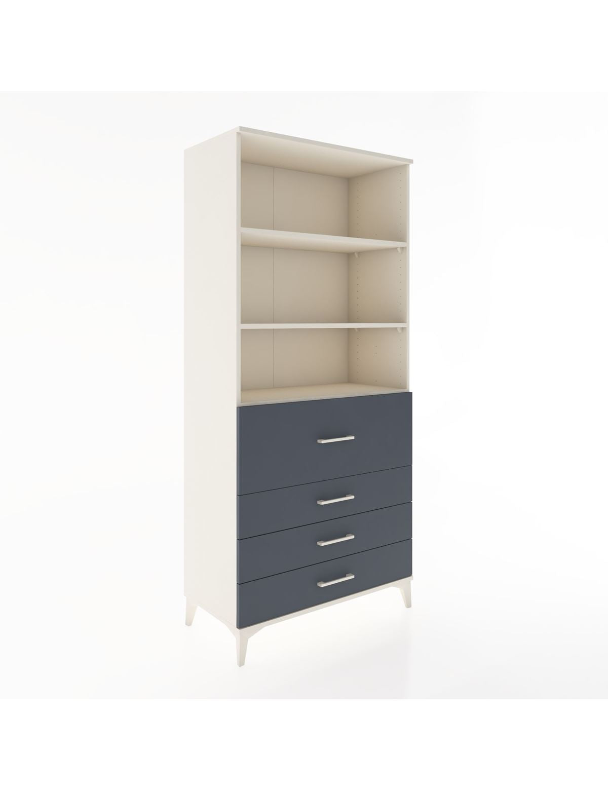 Hyperion Dolap 3 Raflı 4 Çekmeceli 88x44x195 Aytaşı-Antrasit