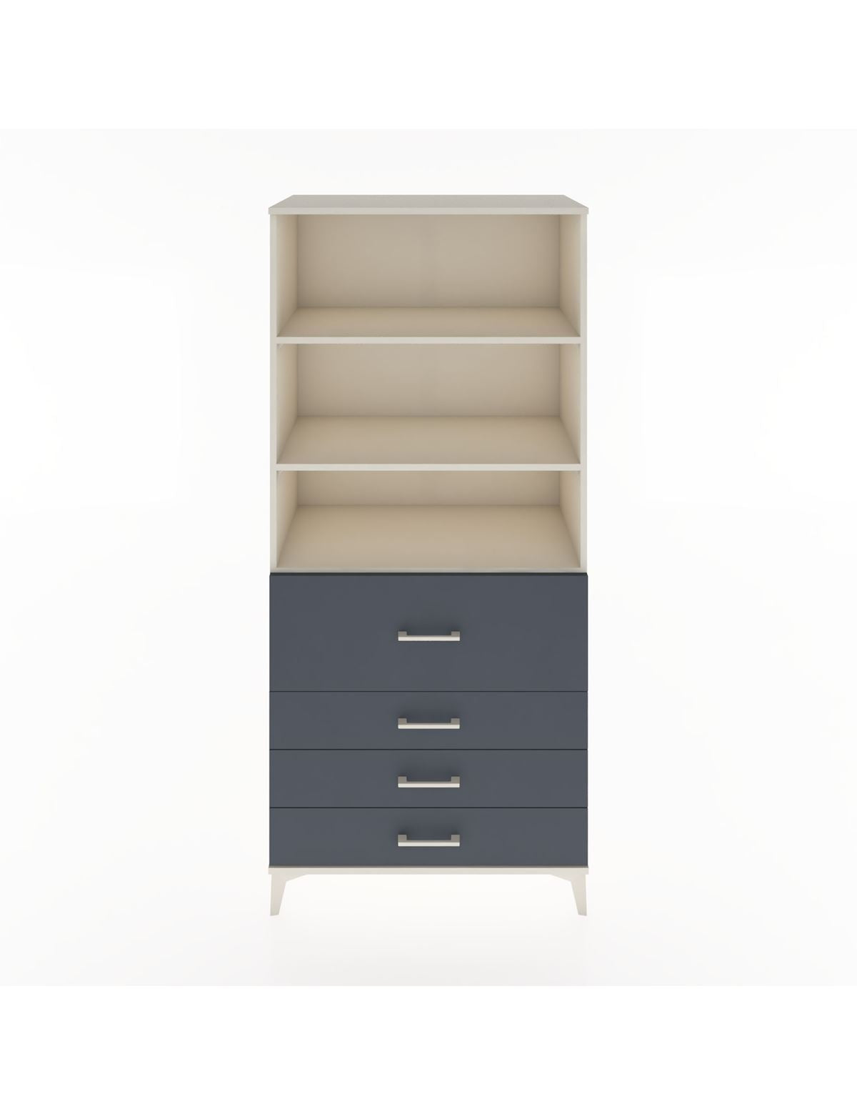 Hyperion Dolap 3 Raflı 4 Çekmeceli 88x44x195 Aytaşı-Antrasit