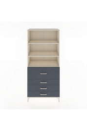 Hyperion Dolap 3 Raflı 4 Çekmeceli 88x44x195 Aytaşı-Antrasit