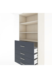 Hyperion Dolap 3 Raflı 4 Çekmeceli 88x44x195 Aytaşı-Antrasit