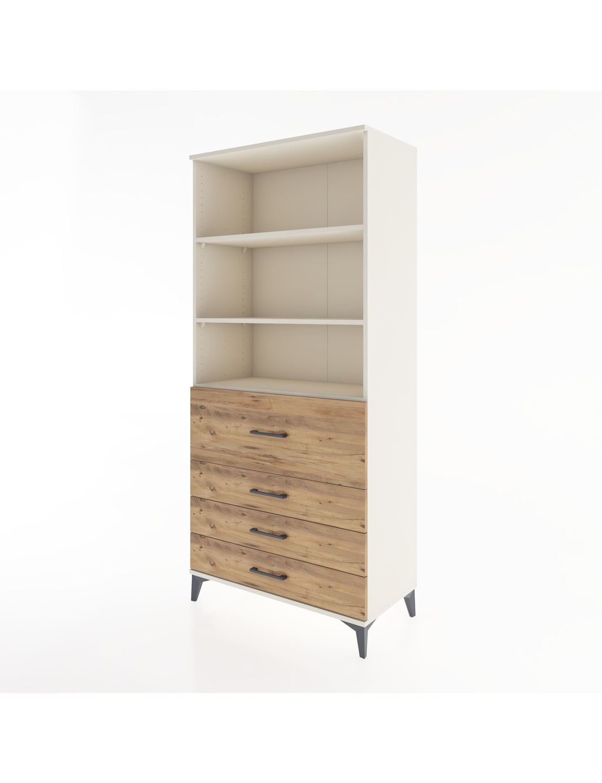 Hyperion Dolap 3 Raflı 4 Çekmeceli 88x44x195 - S60M064V3B
